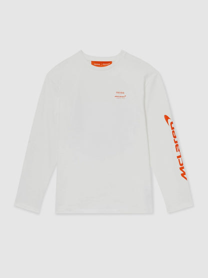 Unisex Fit McLaren F1 Team Tyre-Print T-Shirt in White | Reiss Men Exclusive