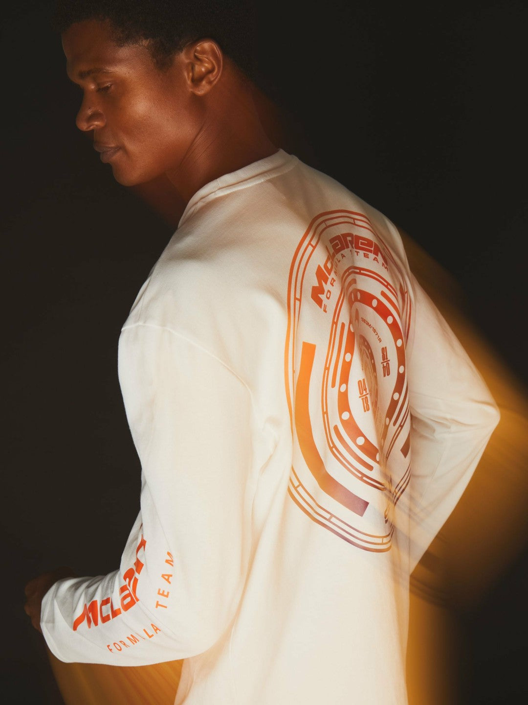Unisex Fit McLaren F1 Team Tyre-Print T-Shirt in White | Reiss Men Exclusive