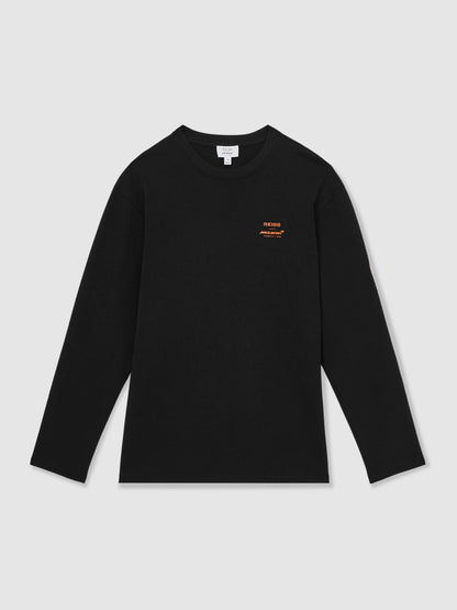 Unisex Fit McLaren F1 Team Tyre-Print T-Shirt in Black | Reiss Men Premium