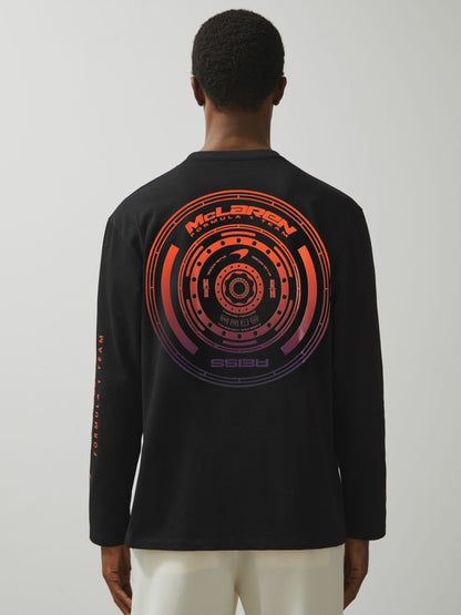 Unisex Fit McLaren F1 Team Tyre-Print T-Shirt in Black | Reiss Men Premium