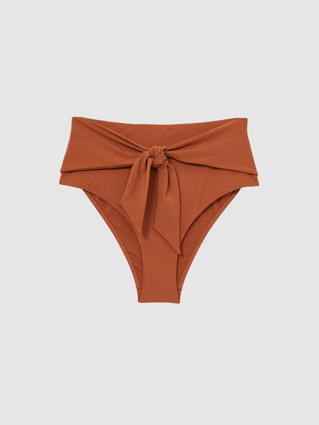 High Waist Tie Front Bikini Bottoms in Brown | Reiss Women Recommended