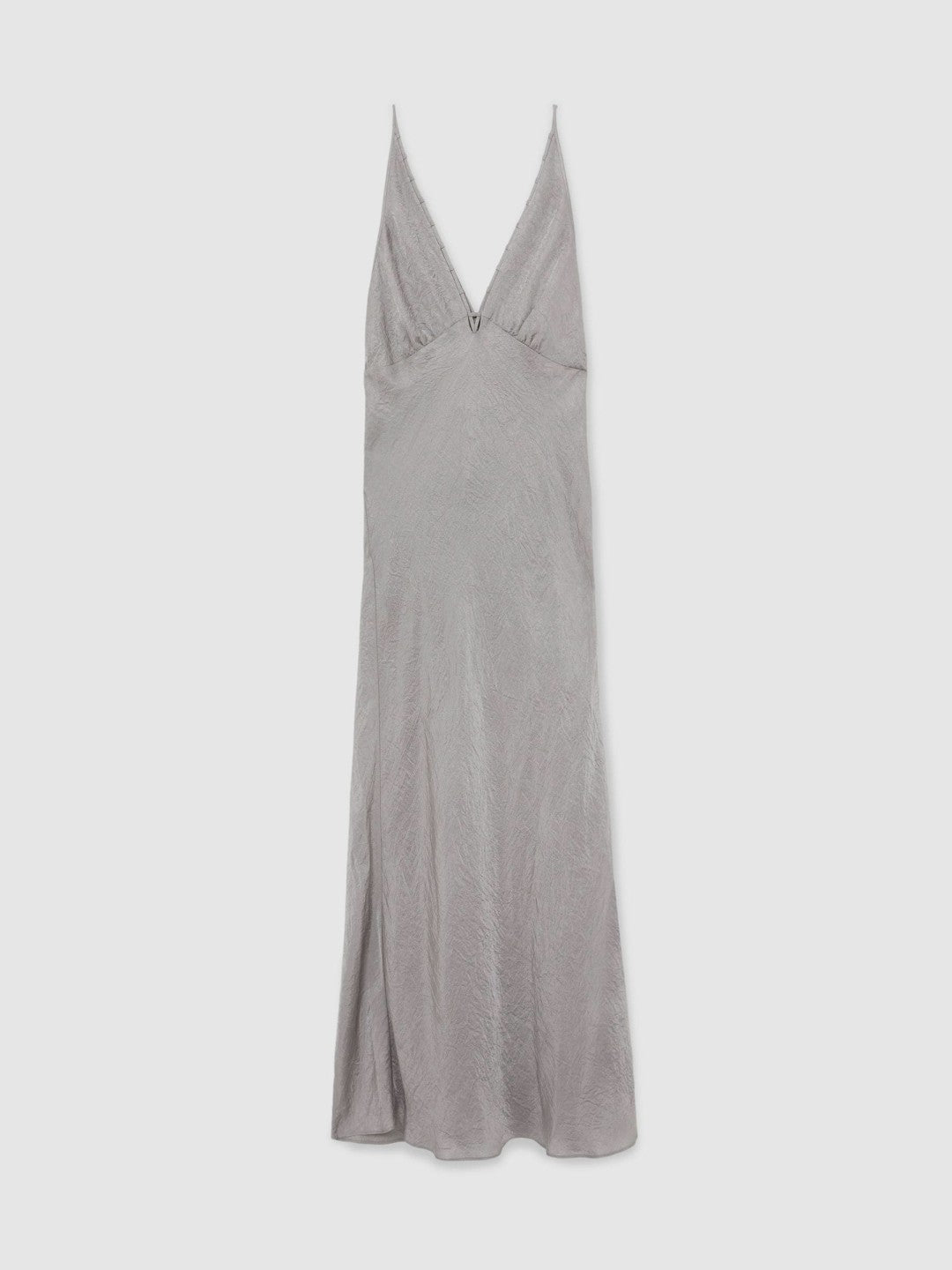 Crushed Satin Tie Back Slip Dress in Grey | Reiss Women Popular