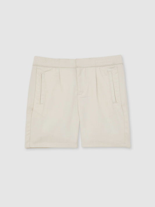 13-14 yrs Relaxed Drawstring Shorts in Off White | Reiss Children & Baby Best Seller