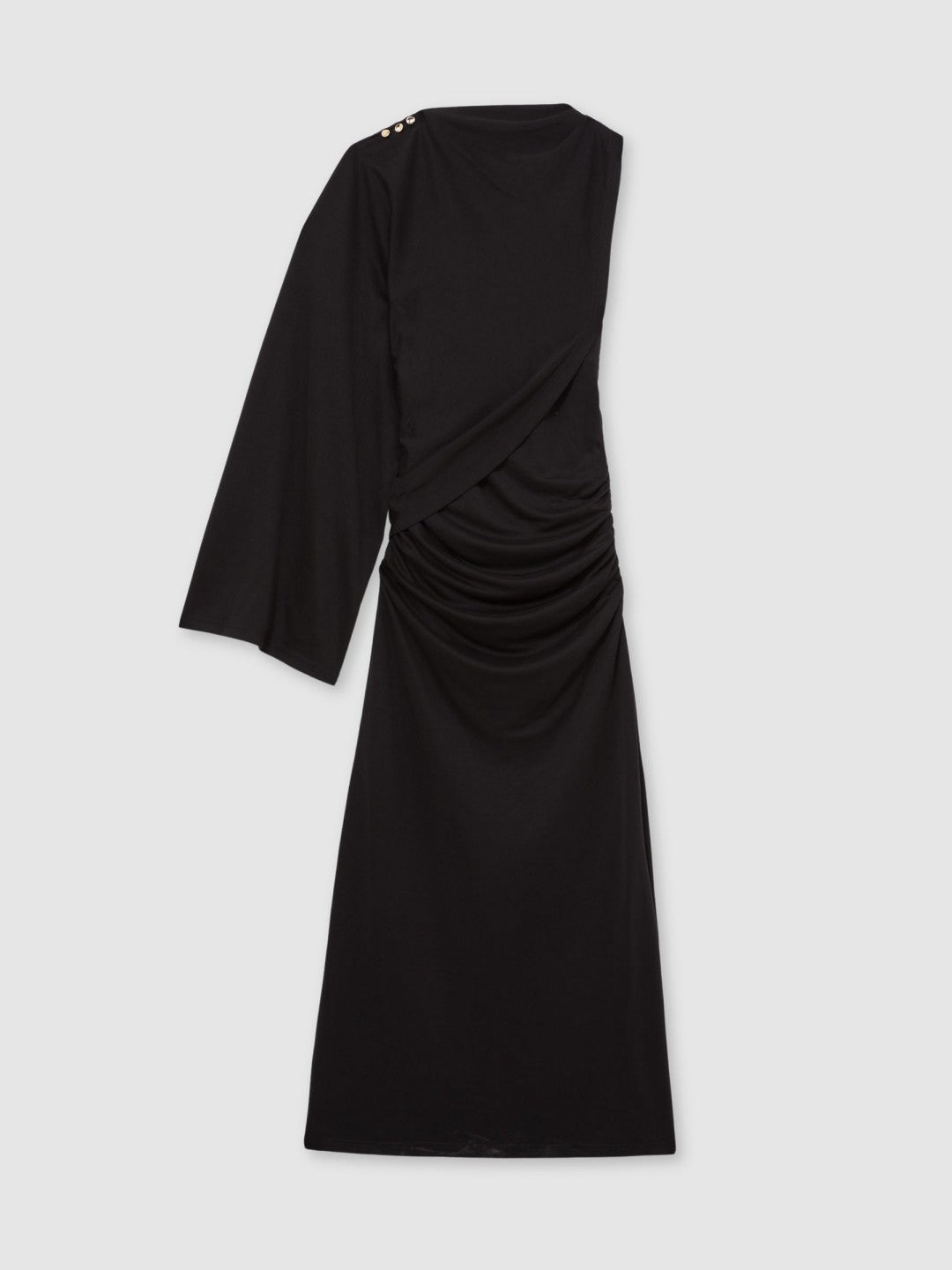 Acler Jersey Draped Midi Dress in Black | Reiss Women Popular