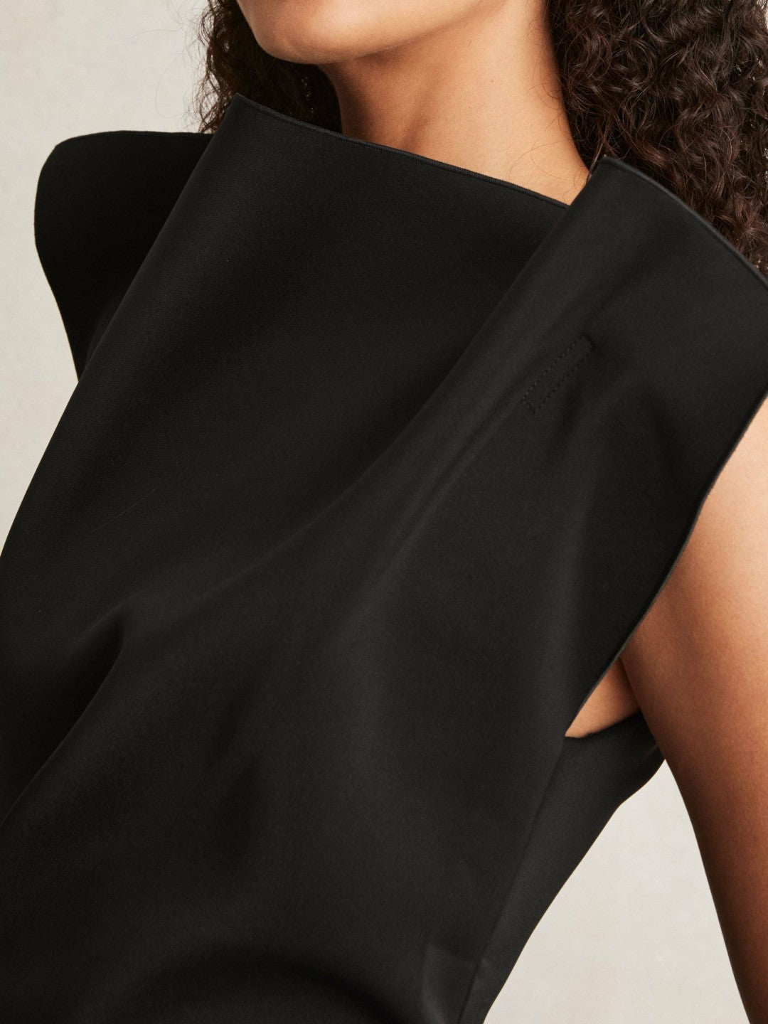 Acler Layered Ruffle Mini Black Dress in Black | Reiss Women Exclusive