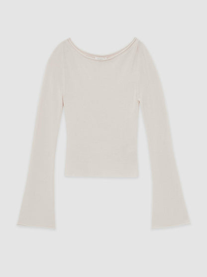 100% Cotton Jumper in Ecru | Reiss Women Signature
