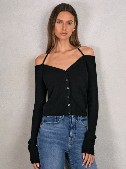 100% Cotton Jumper in Black | Reiss Women Premium
