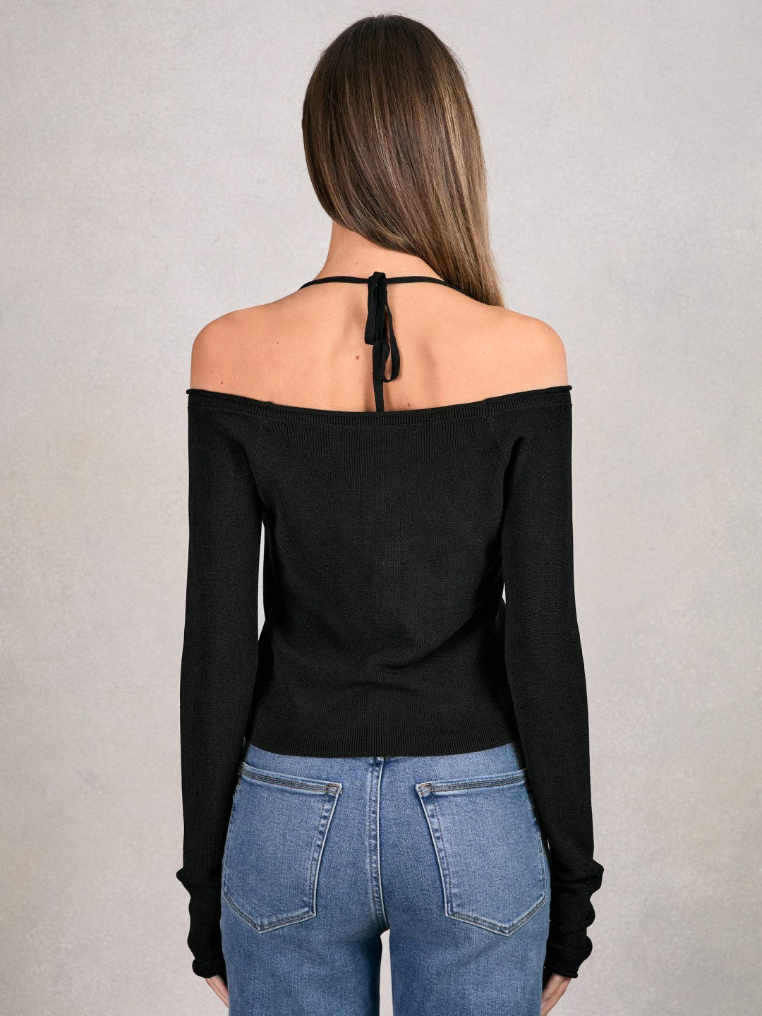 100% Cotton Jumper in Black | Reiss Women Premium