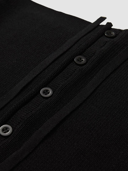 100% Cotton Jumper in Black | Reiss Women Premium