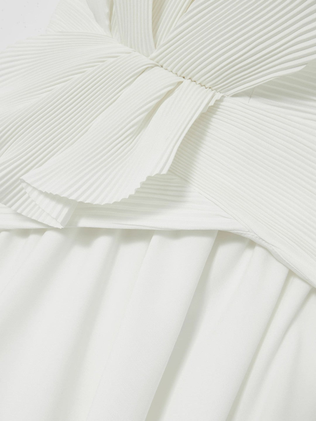 Acler Ivory Plissé Fan Strapless Maxi Dress in Ivory | Reiss Women New