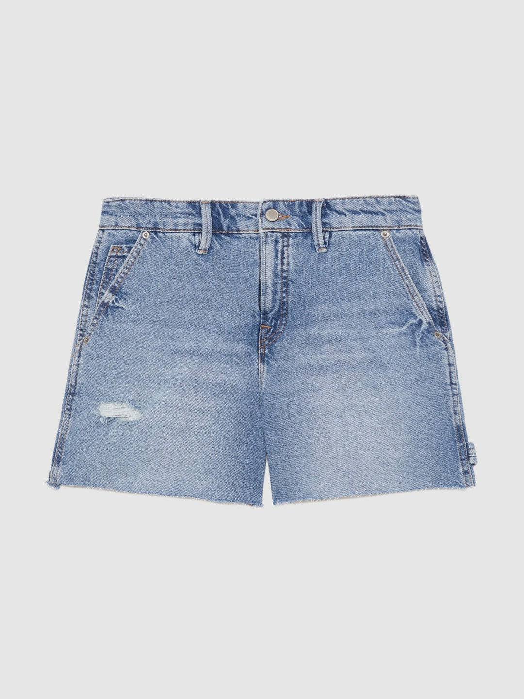 90S Long 100% Cotton Shorts in Indigo Blue | Reiss Women Popular