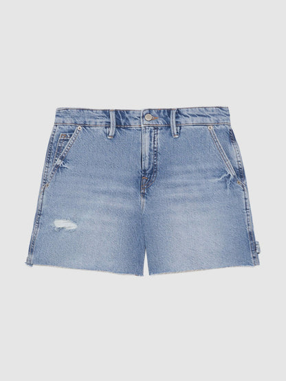 90S Long 100% Cotton Shorts in Indigo Blue | Reiss Women Popular
