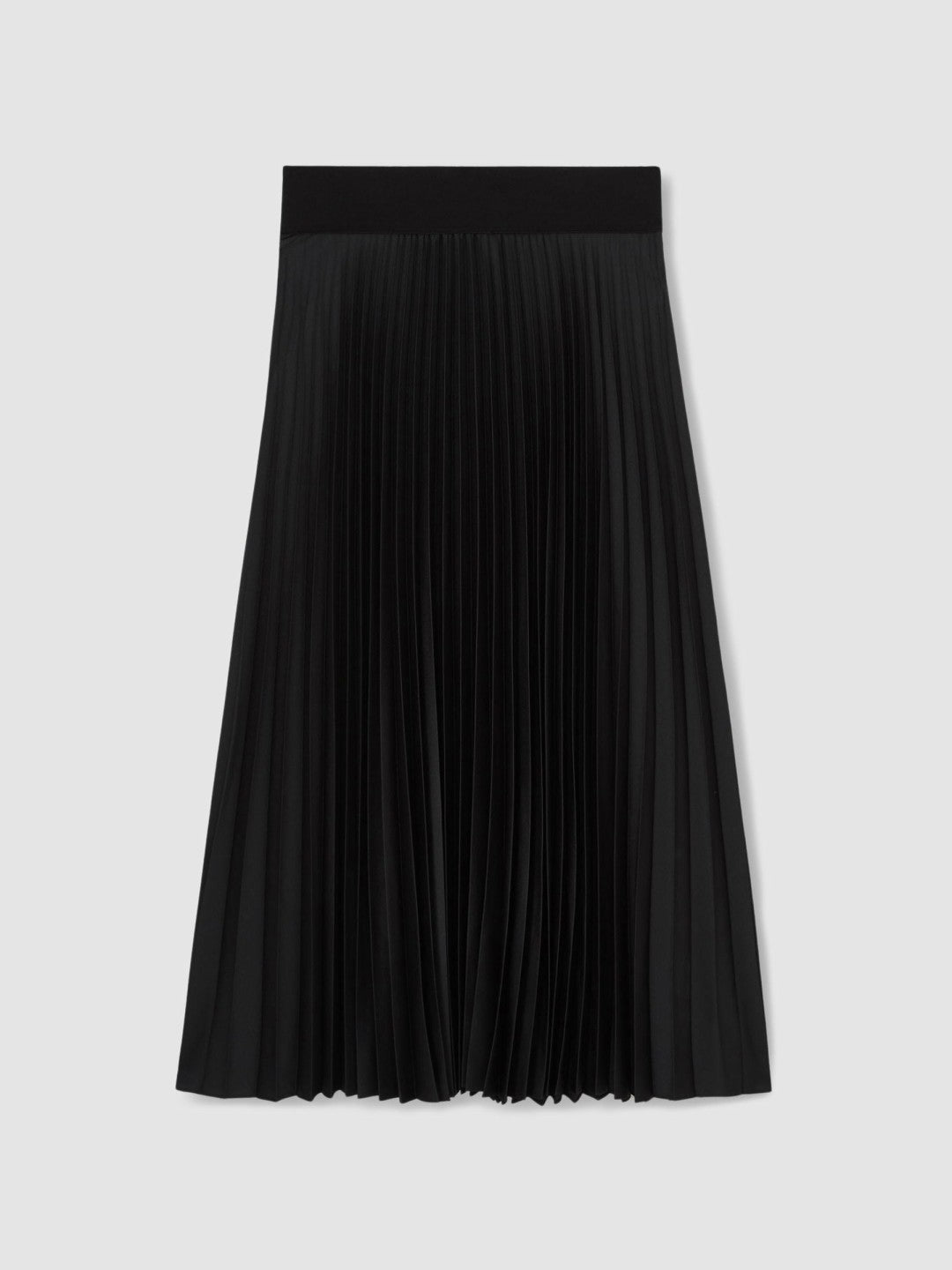 Pleated Midi Skirt in Black | Reiss Women Signature