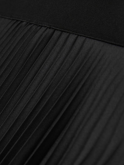 Pleated Midi Skirt in Black | Reiss Women Signature