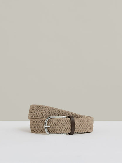 Basket Weave Belt in Stone | Reiss Men Popular