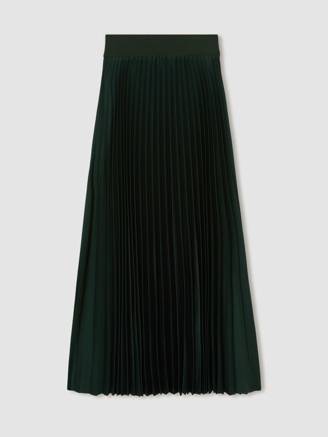 Pleated Midi Skirt in Dark Green | Reiss Women Featured
