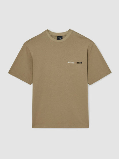 | Ché Cotton-Linen Sunset T-Shirt in Sage Green | Reiss Men Recommended