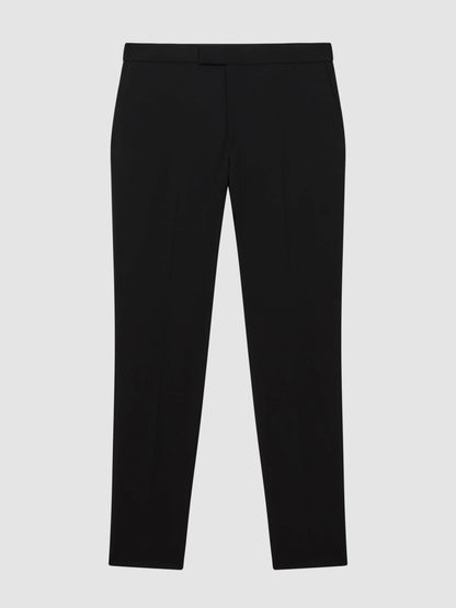 Slim-Fit Internal-Drawstring Trousers in Black | Reiss Men Popular