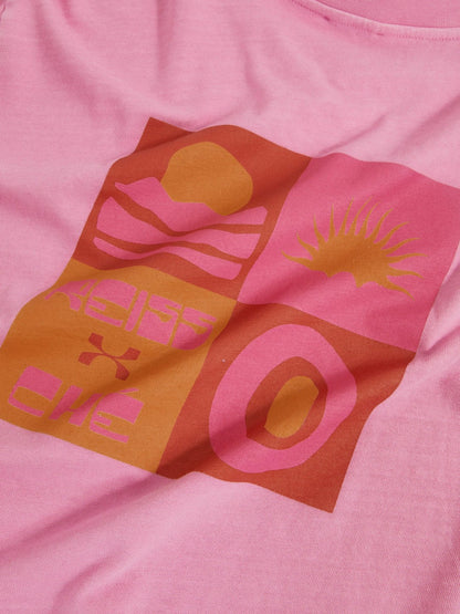 | Ché Cotton-Linen Sunset T-Shirt in Pink | Reiss Men Signature