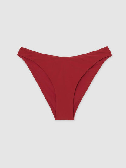 Fixed-Side Bikini Bottoms in Dark Red | Reiss Women Featured