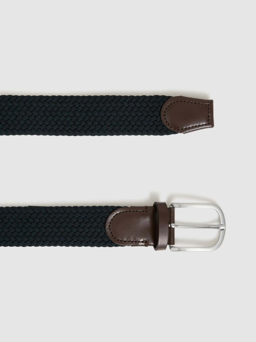 Basket Weave Belt in Navy | Reiss Men Featured