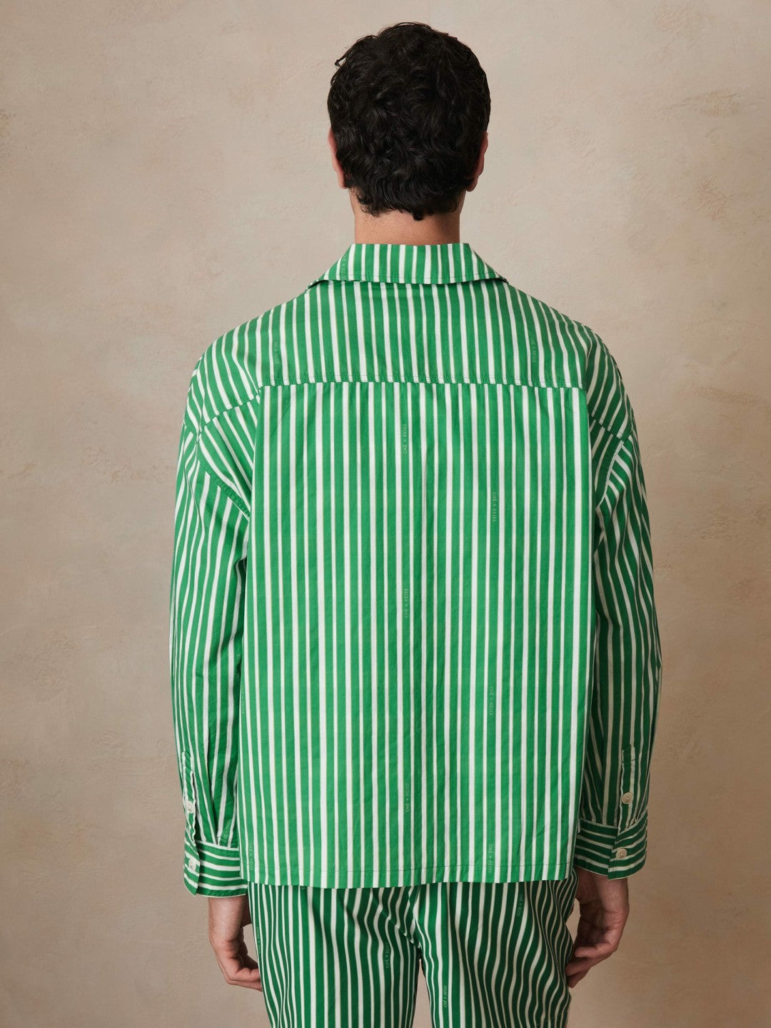 | Ché Poplin Stripe Pocket Shirt in Bright Green/White | Reiss Men Best Seller
