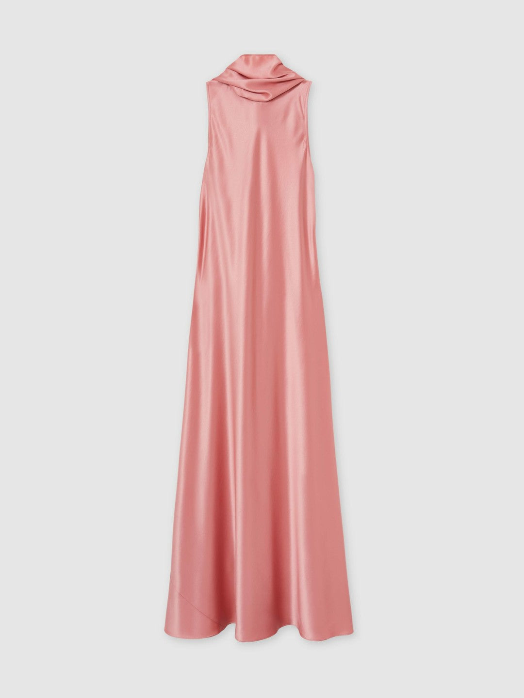 Petite Satin Cape Maxi Dress in Pink | Reiss Women Exclusive