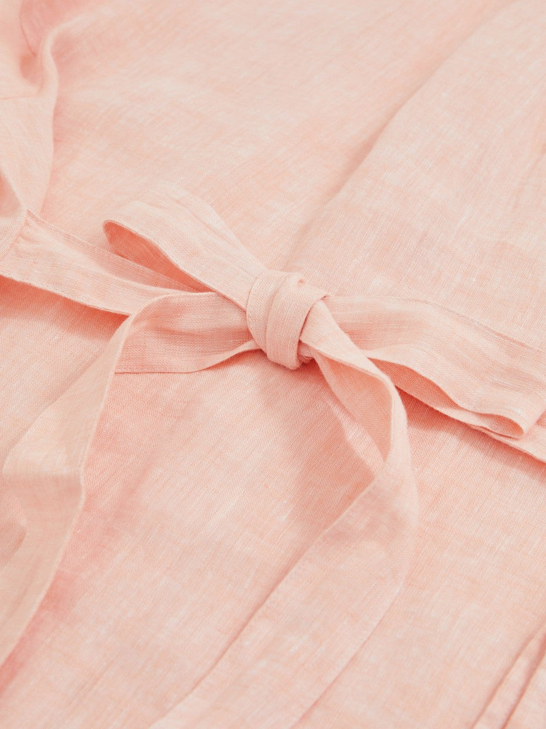 Linen Tie-Back Shirt in Pale Pink | Reiss Women New