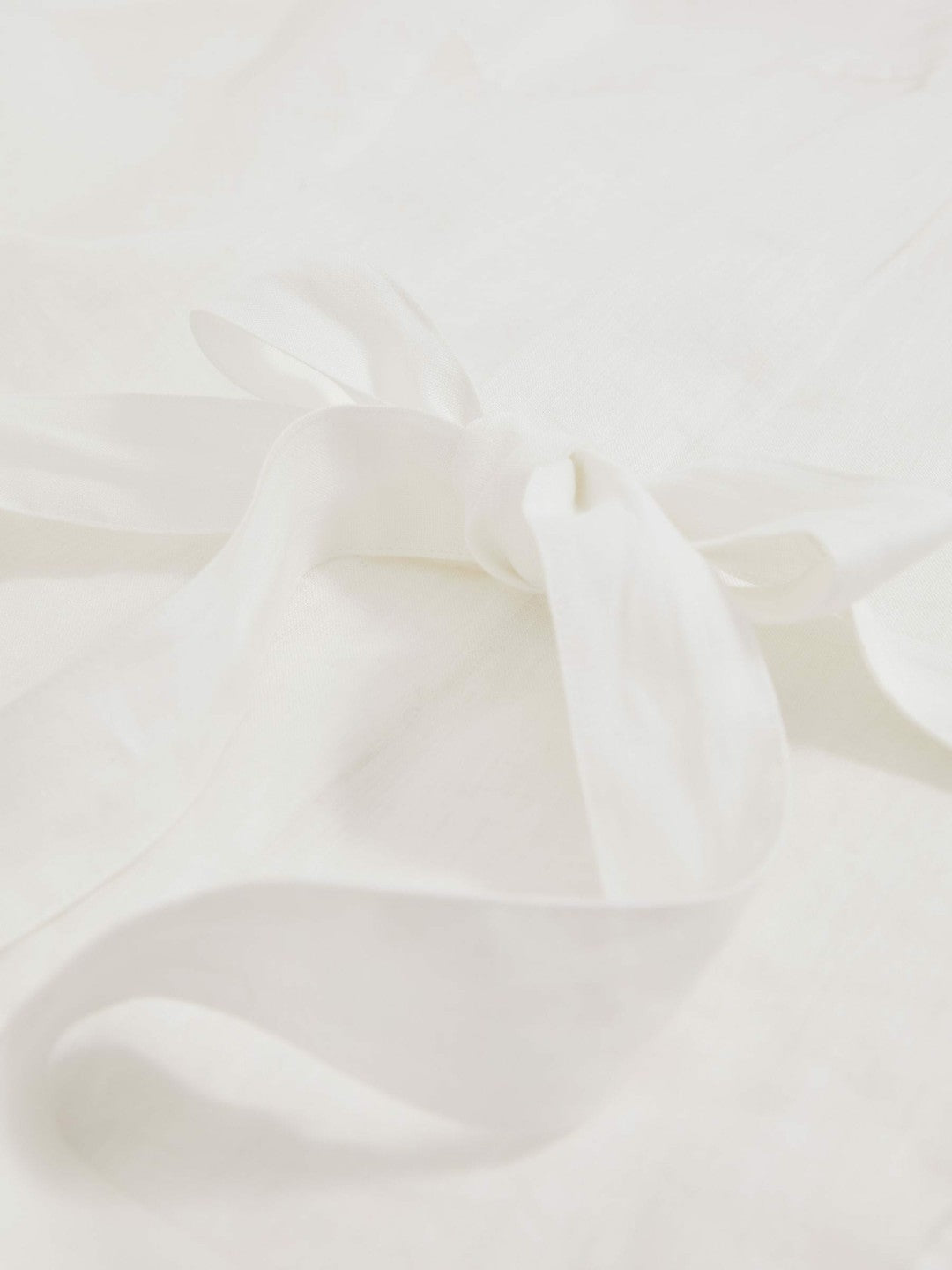 Linen Tie-Back Shirt in White | Reiss Women Signature