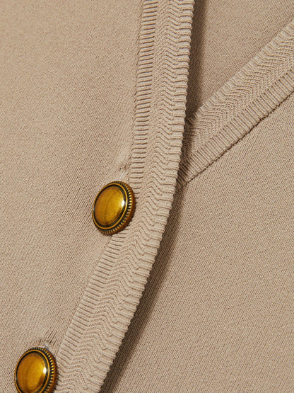 Knitted Button Through Vest in Neutral | Reiss Women Popular