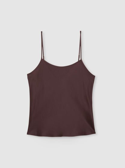 Silk Cami Top in Burgundy | Reiss Women New