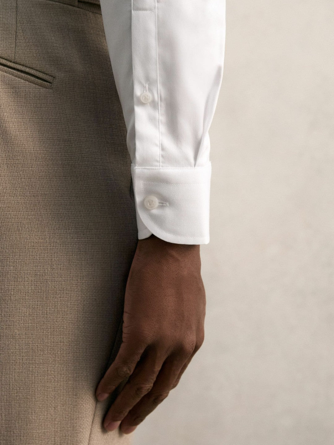 Slim Fit Cotton Pin Collar Shirt in White | Reiss Men New