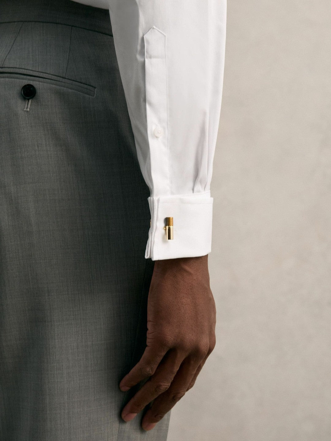 Slim Fit Slim-Fit Cotton Double-Cuff Shirt in White | Reiss Men Exclusive