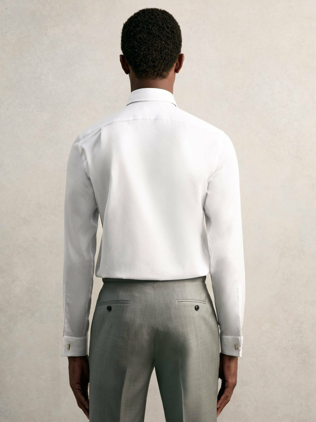 Slim Fit Slim-Fit Cotton Double-Cuff Shirt in White | Reiss Men Exclusive