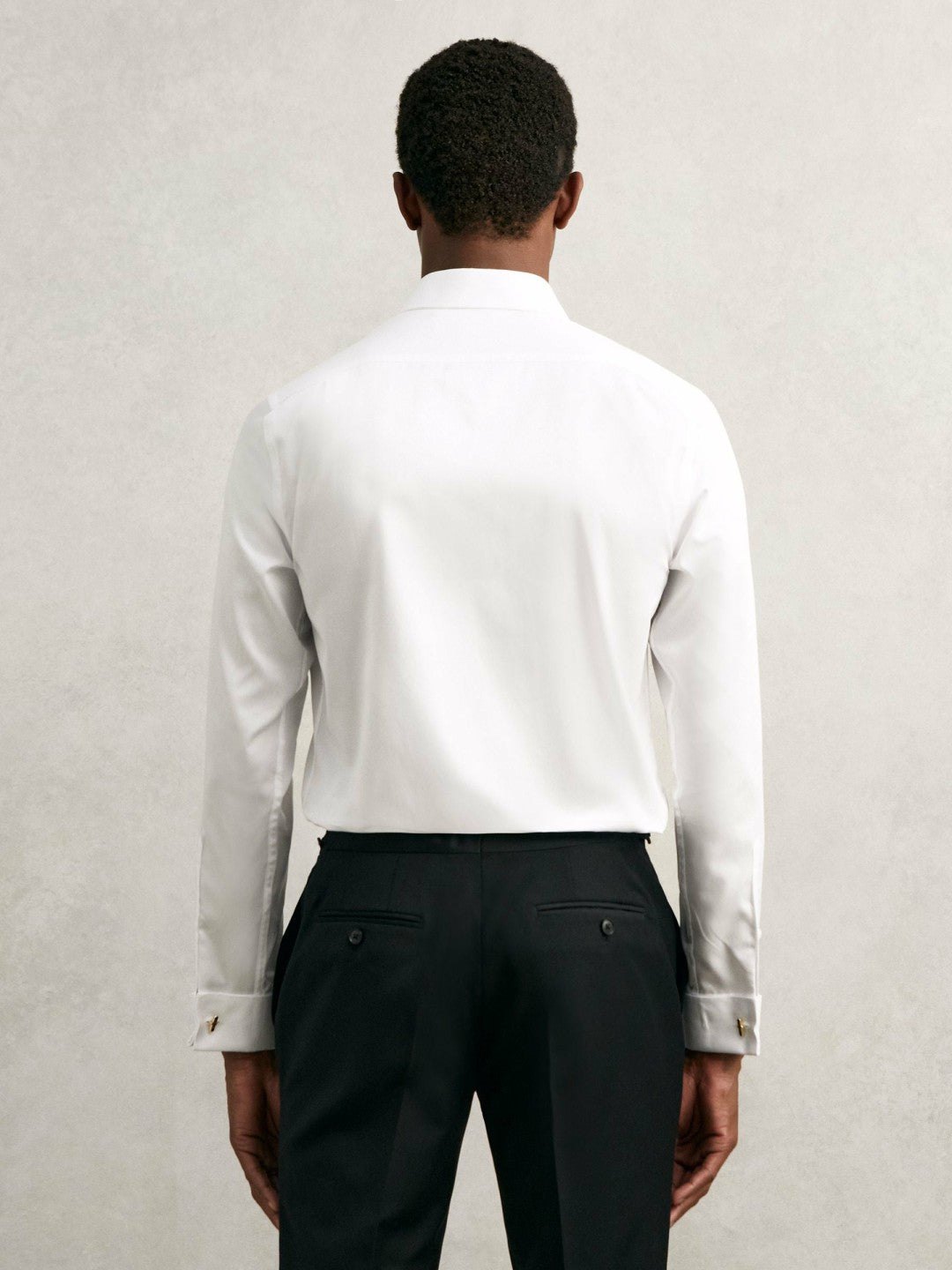 Regular Fit Slim-Fit Cotton-Sateen Shirt in White | Reiss Men New