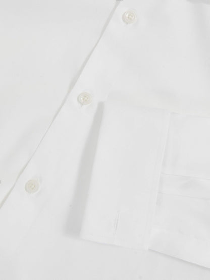 Regular Fit Slim-Fit Cotton-Sateen Shirt in White | Reiss Men New