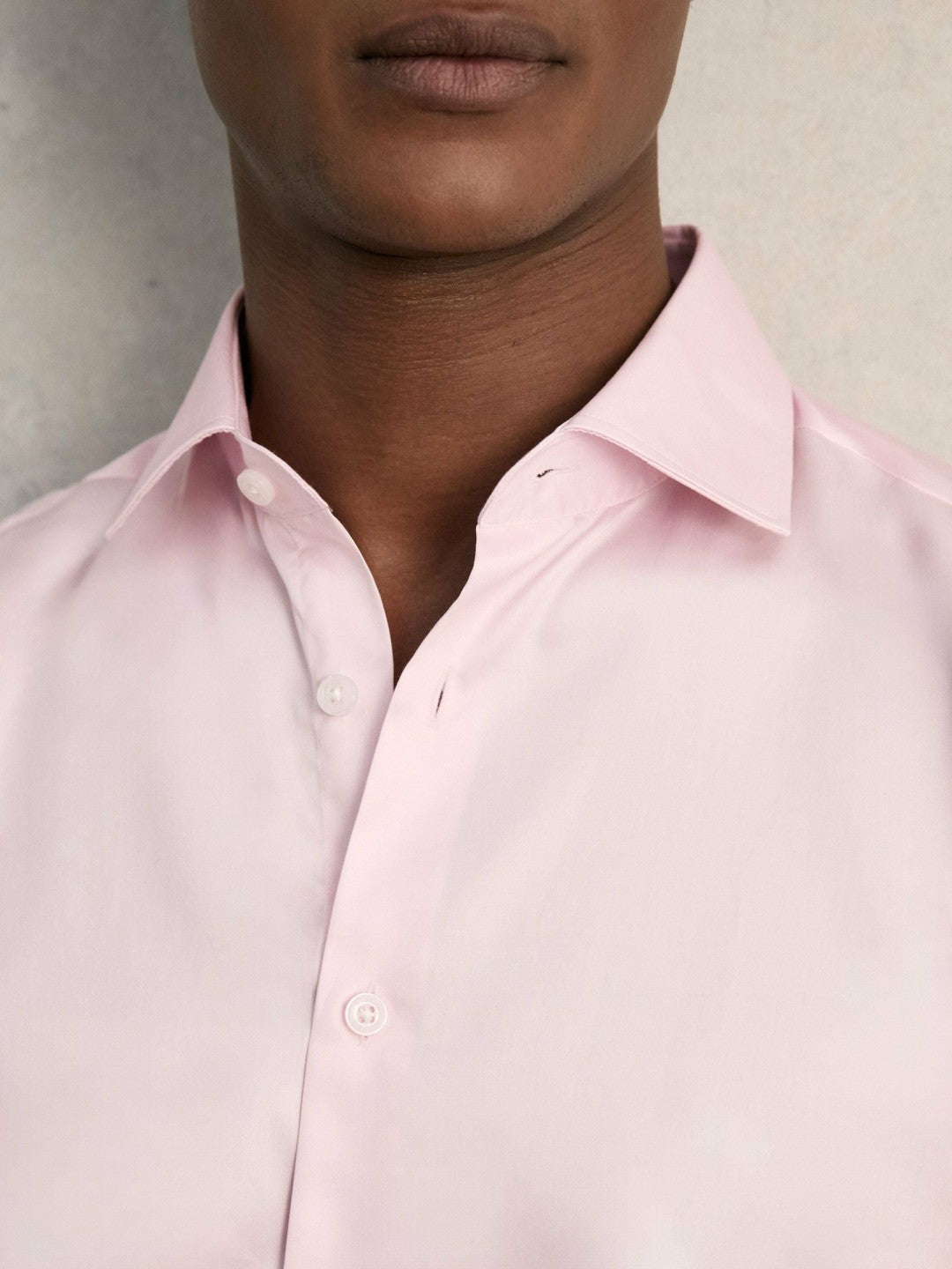 Regular Fit Cotton Sateen Shirt in Pink | Reiss Men Trending