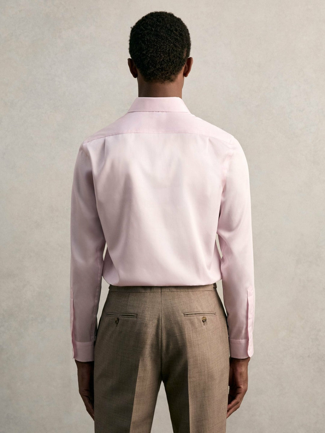 Regular Fit Cotton Sateen Shirt in Pink | Reiss Men Trending