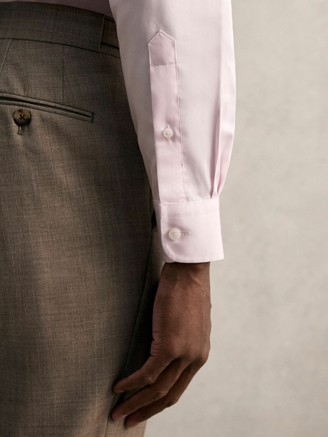 Regular Fit Cotton Sateen Shirt in Pink | Reiss Men Trending