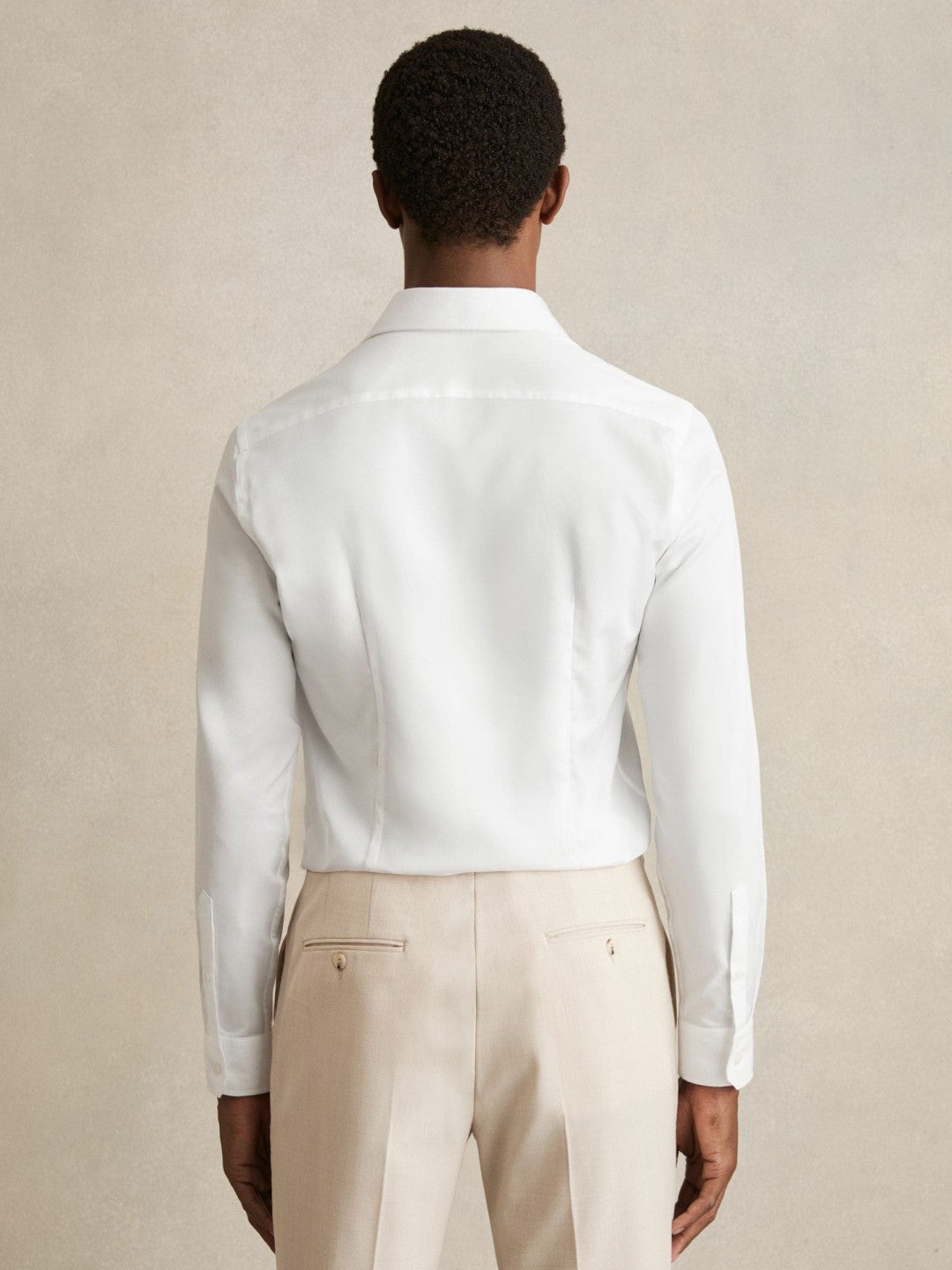 Slim Fit Cotton-Twill Two-Fold Shirt Slim-Fit in White | Reiss Men Premium