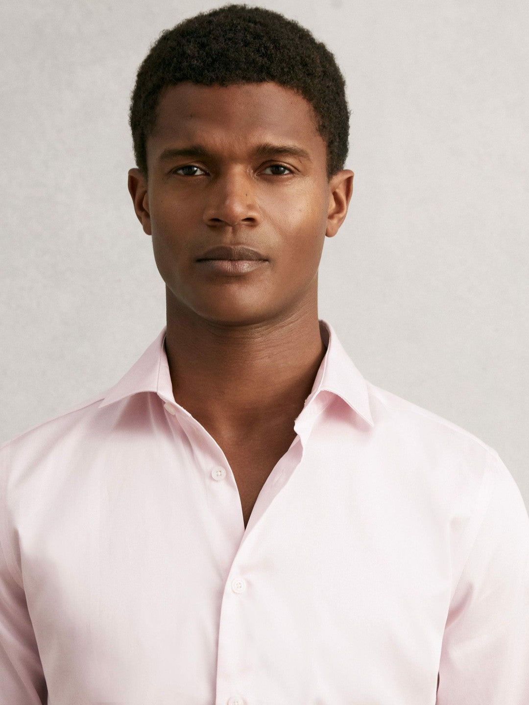 Regular Fit Slim-Fit Cotton-Sateen Shirt in Pink | Reiss Men Trending