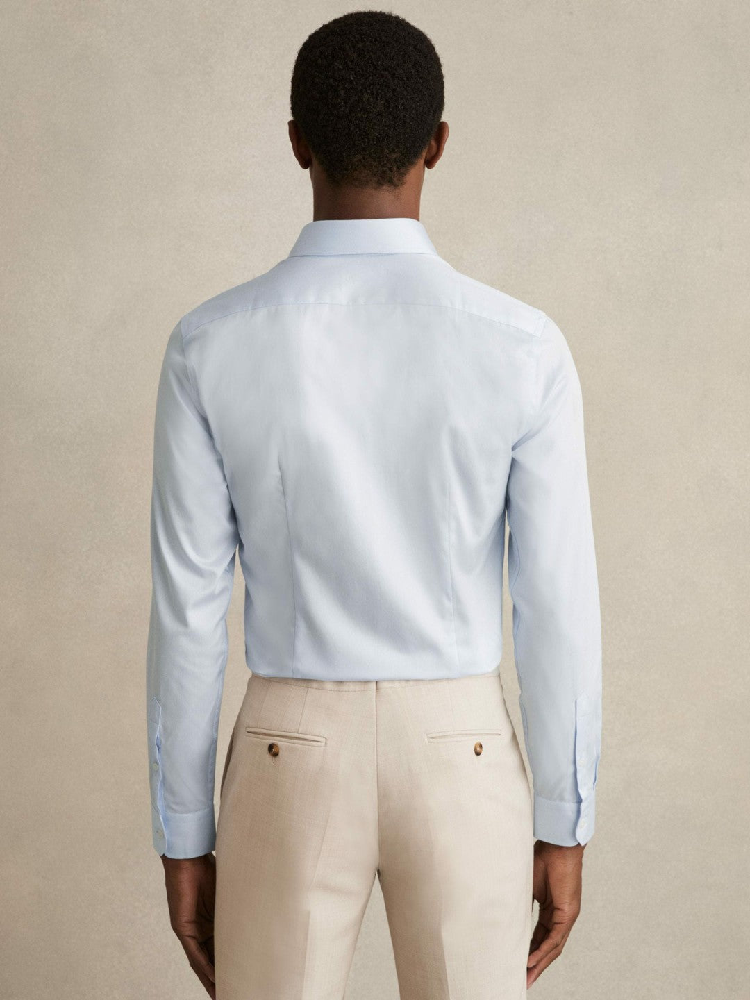 Slim Fit Cotton-Twill Two-Fold Shirt Slim-Fit in Soft Blue | Reiss Men Popular