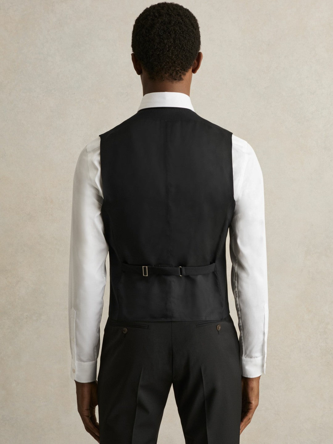 Wool-Blend Slim-Fit Waistcoat in Black | Reiss Men Trending