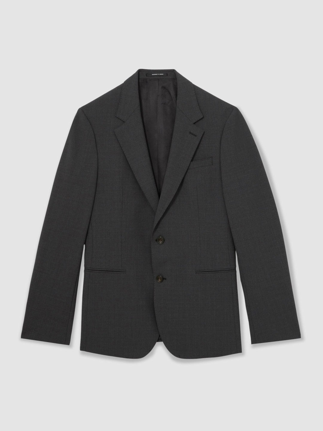 Wool-Blend Single-Breasted Suit Blazer Slim-Fit in Grey | Reiss Men Popular