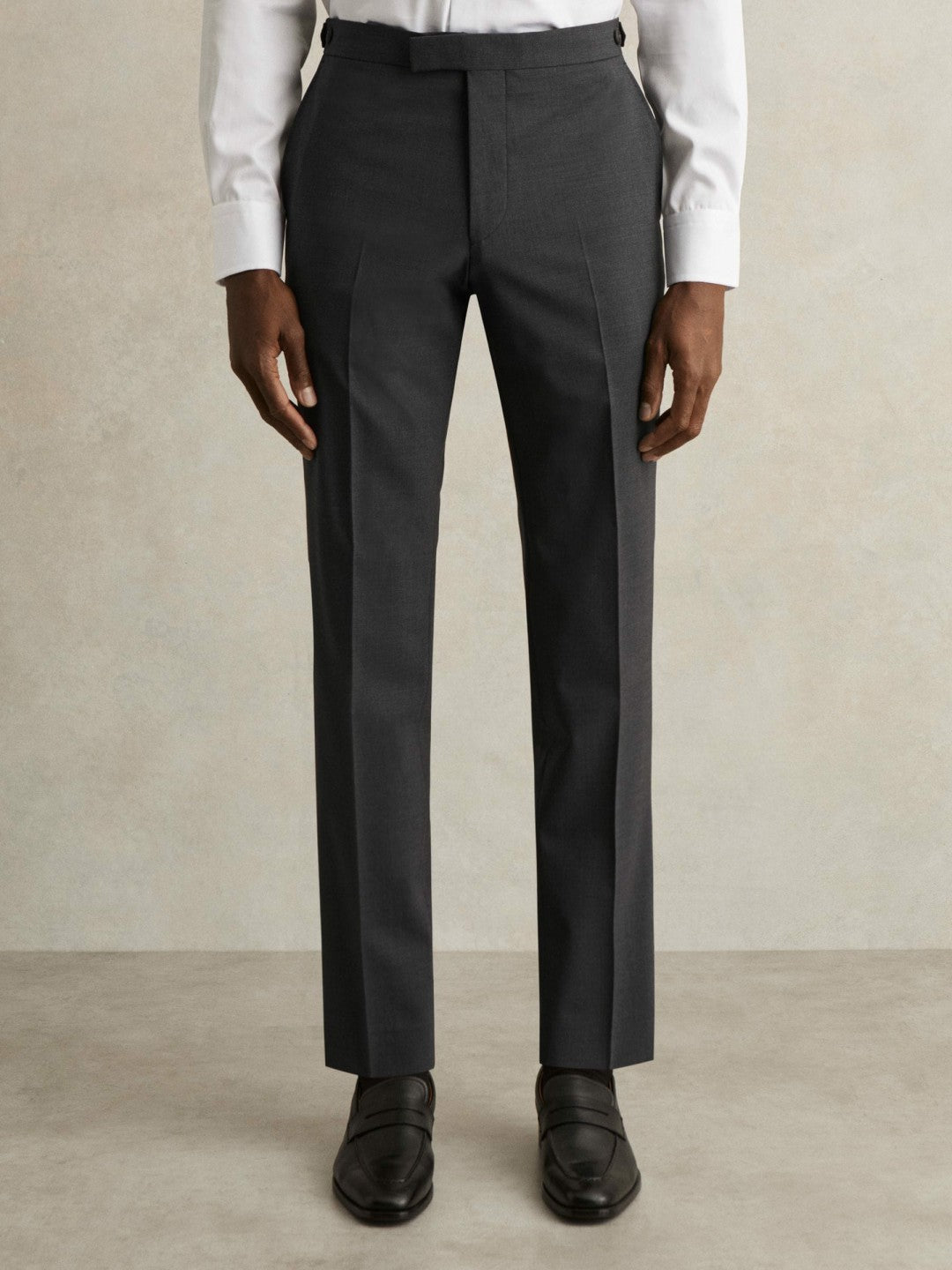 Slim-Fit Wool-Blend Suit Trousers in Grey | Reiss Men Featured