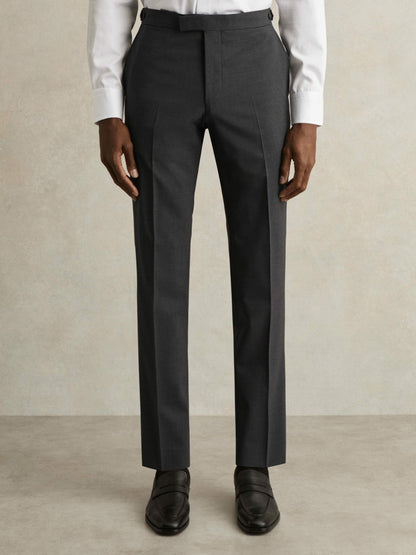 Slim-Fit Wool-Blend Suit Trousers in Grey | Reiss Men Featured