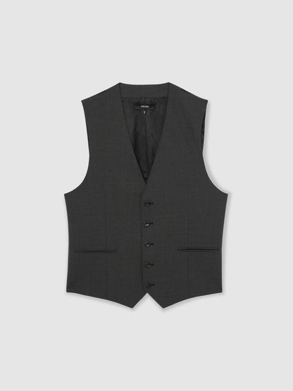 Wool-Blend Slim-Fit Waistcoat in Grey | Reiss Men Featured