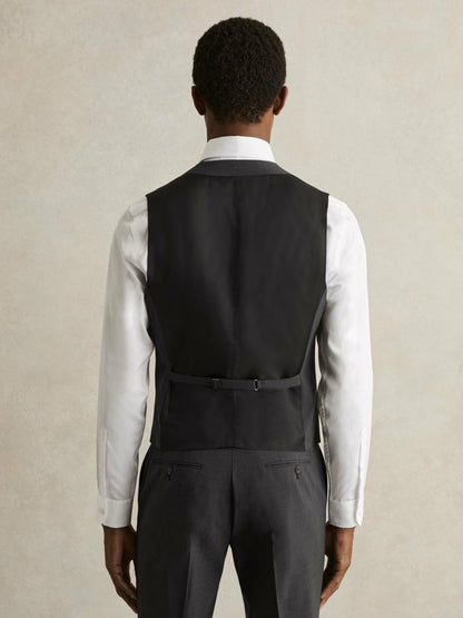 Wool-Blend Slim-Fit Waistcoat in Grey | Reiss Men Featured