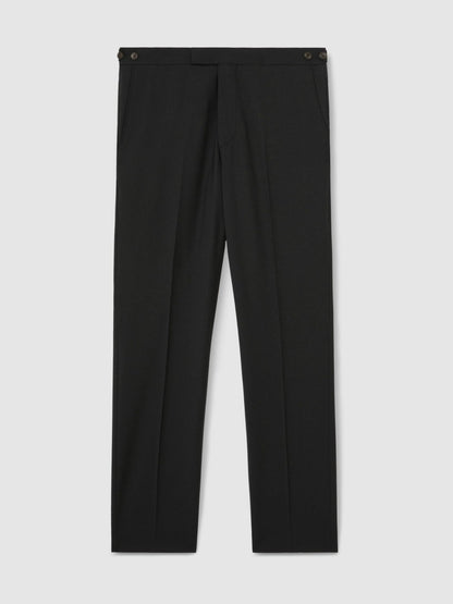 Slim-Fit Wool-Blend Suit Trousers in Black | Reiss Men Trending