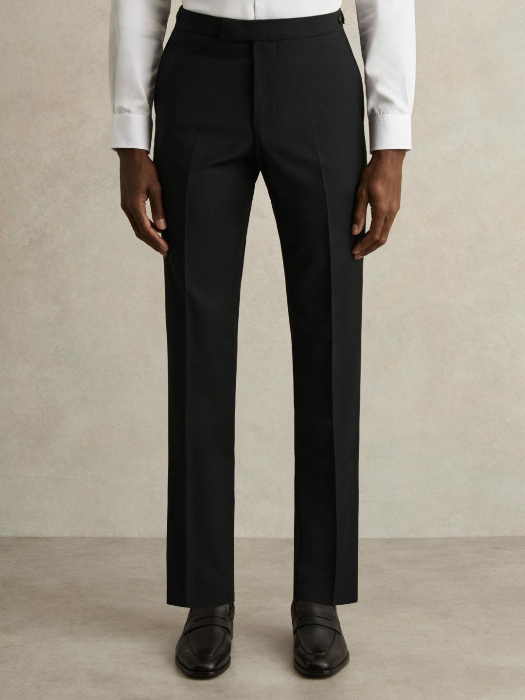 Slim-Fit Wool-Blend Suit Trousers in Black | Reiss Men Trending